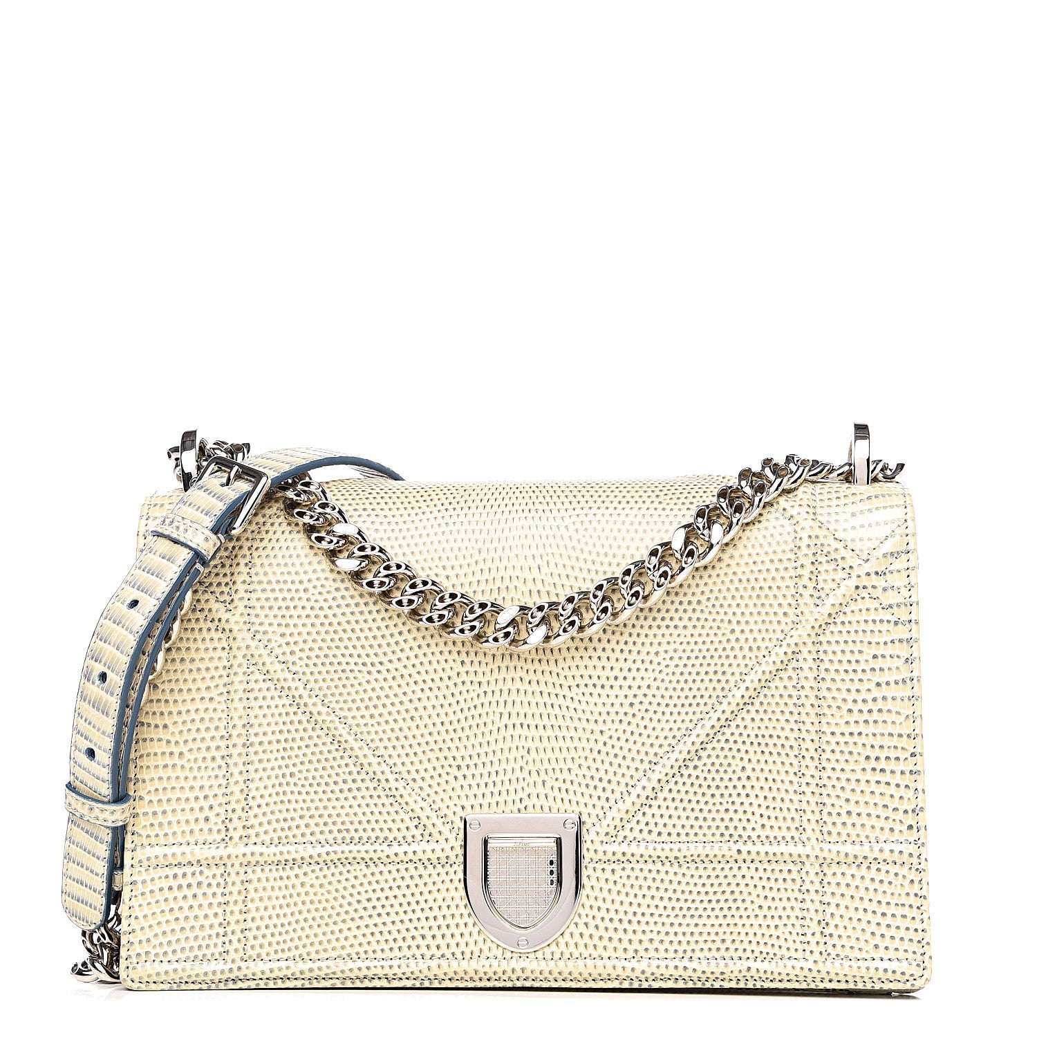 Christian Dior Lizard Medium Diorama Flap Bag Off White 1 of 10