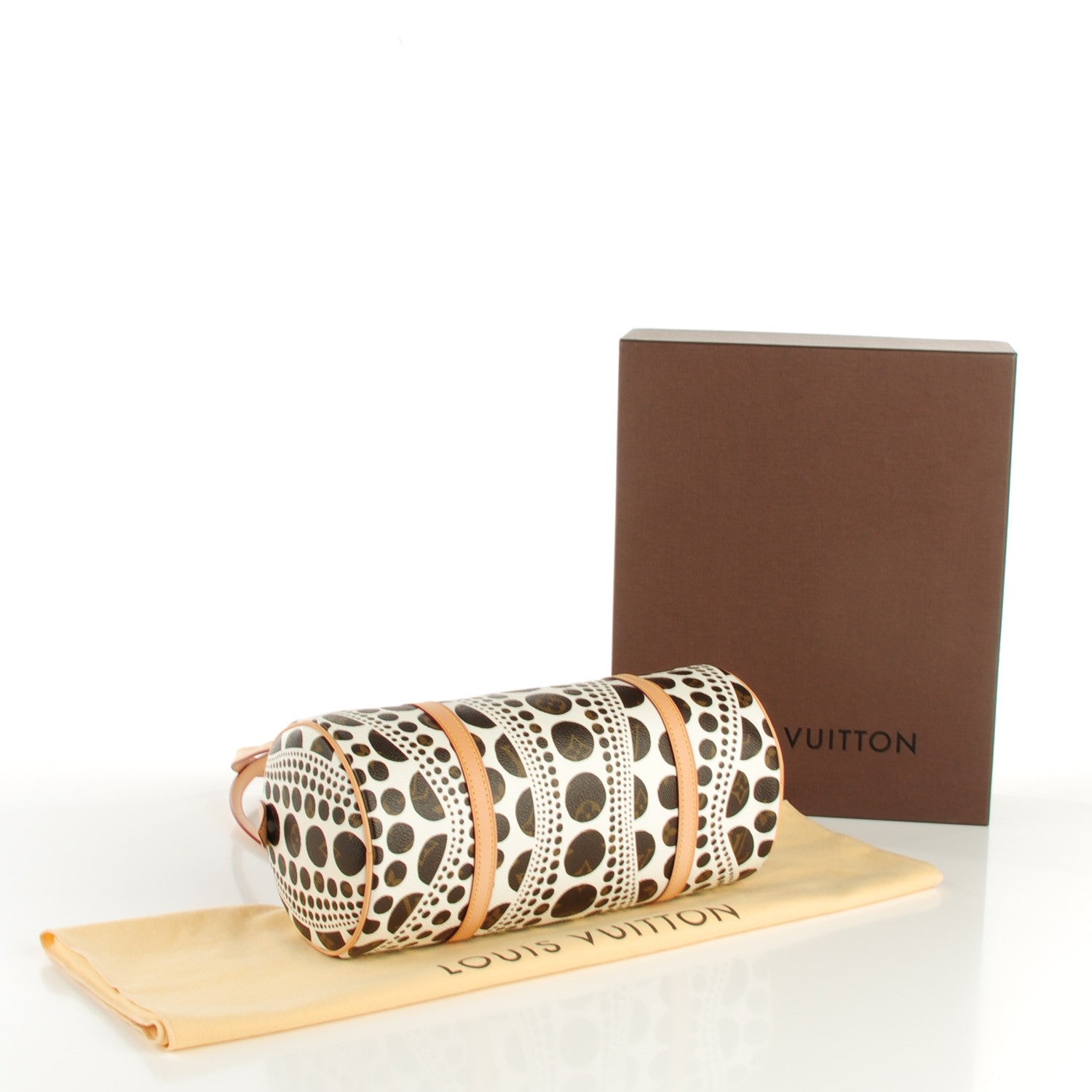 Louis Vuitton Monogram Kusama Pumpkin Dots Papillon 30 White 4 of 7