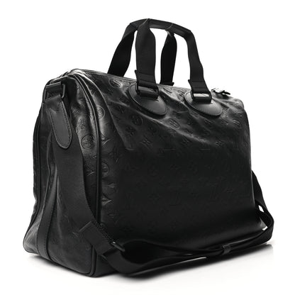 Louis Vuitton Calfskin Shadow Monogram Mens Speedy Bandouliere 40 3 of 9