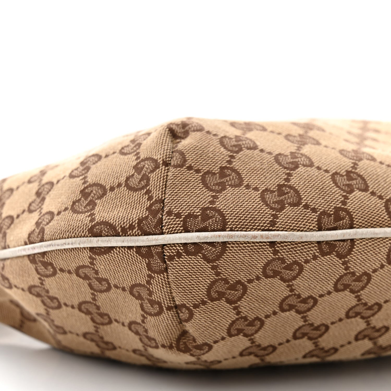 Gucci Monogram Web Medium Half Moon Hobo White 9 of 15