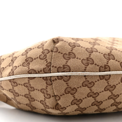 Gucci Monogram Web Medium Half Moon Hobo White 9 of 15