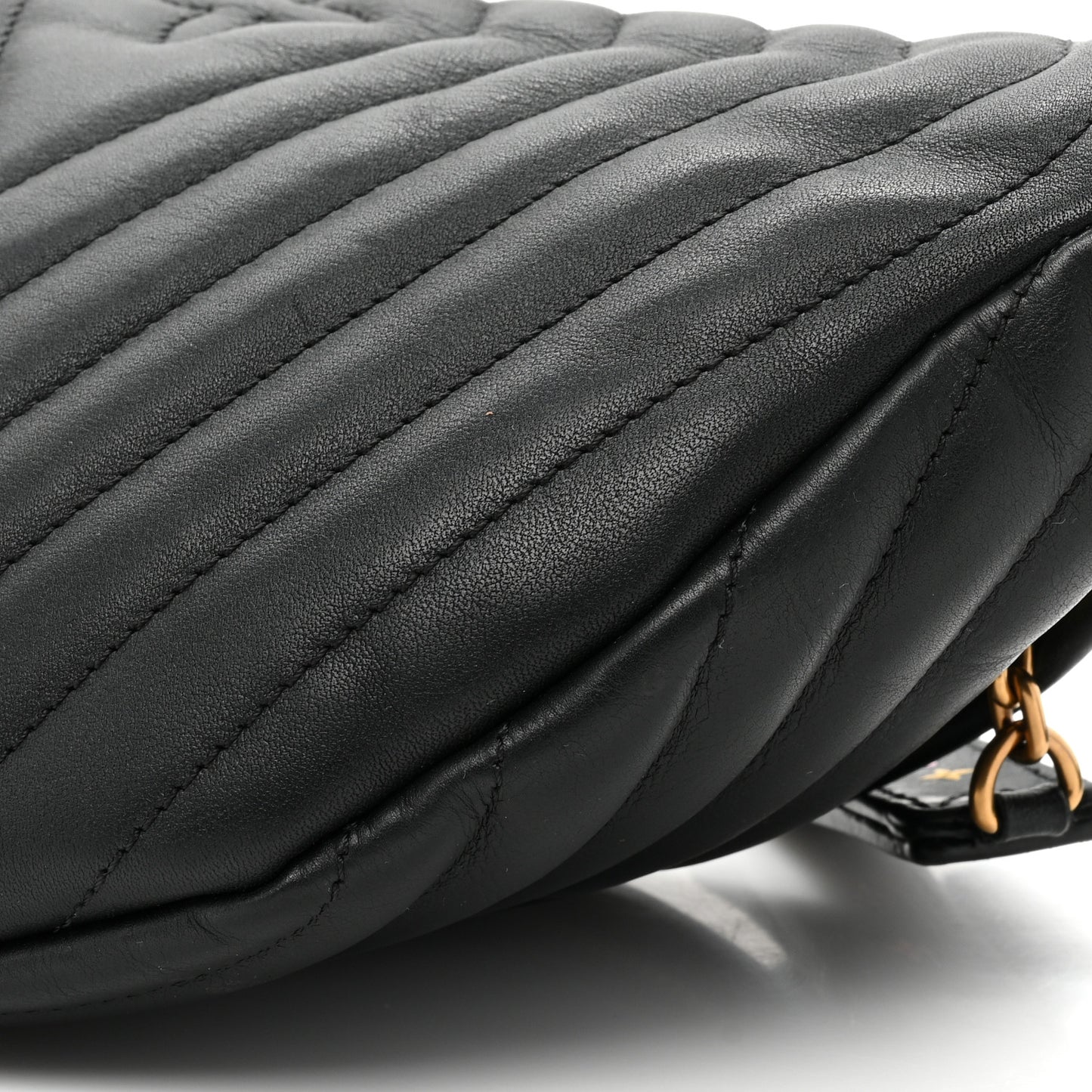 Calfskin Quilted New Wave Bumbag Black