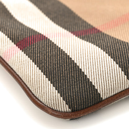 Burberry House Check Derby Peyton Crossbody Clutch Bag Tan 7 of 9