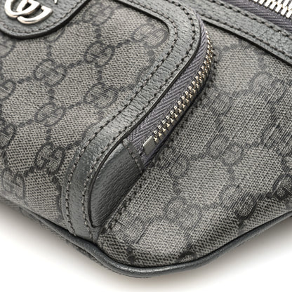 Gucci GG Supreme Monogram Textured Dollar Calfskin Ophidia Belt Bag Grey Black Graphite Grey 10 of 10