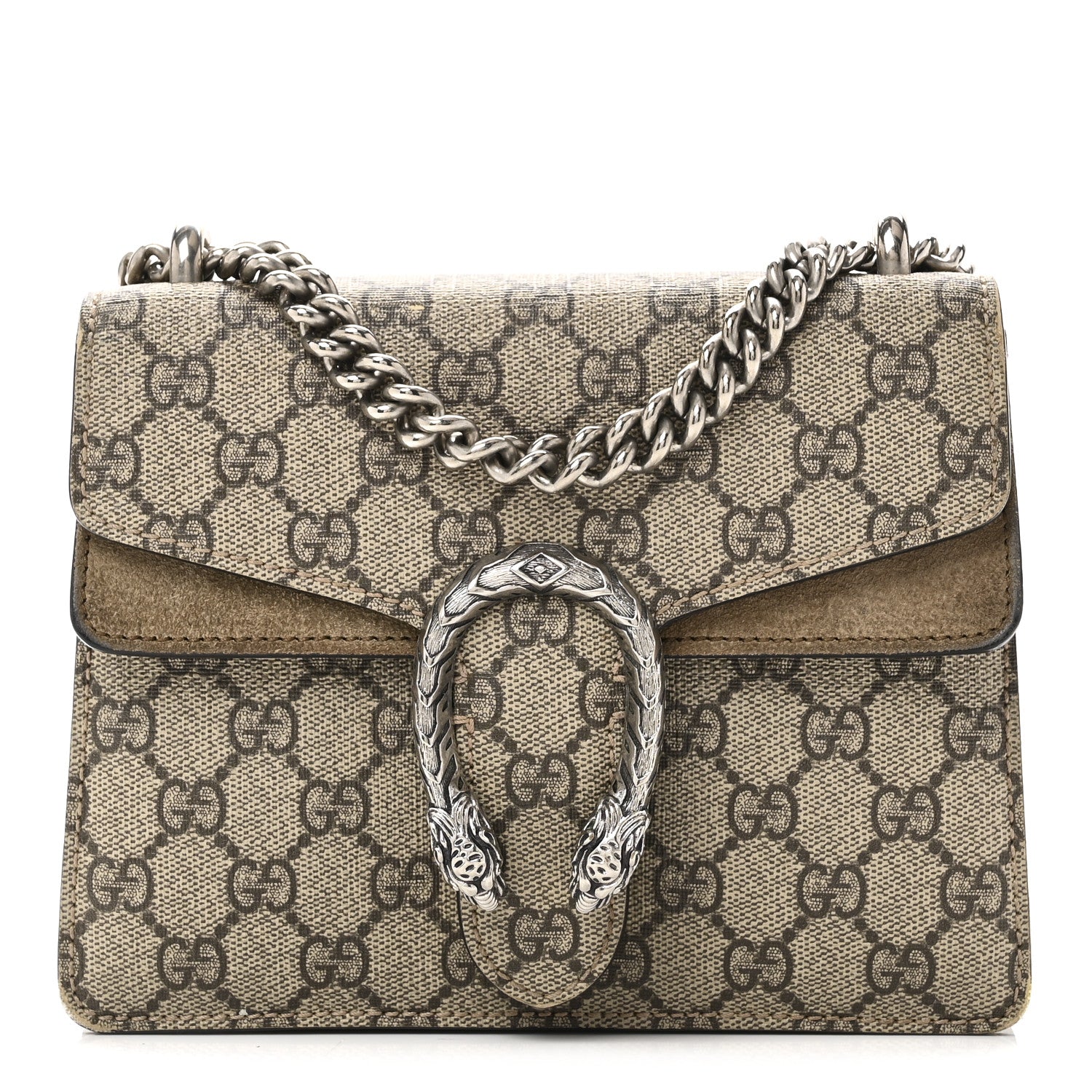 Gucci GG Supreme Monogram Mini Dionysus Shoulder Bag Taupe 1 of 11