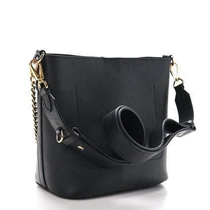 Louis Vuitton Calfskin Lock and Walk Bucket Black 3 of 11