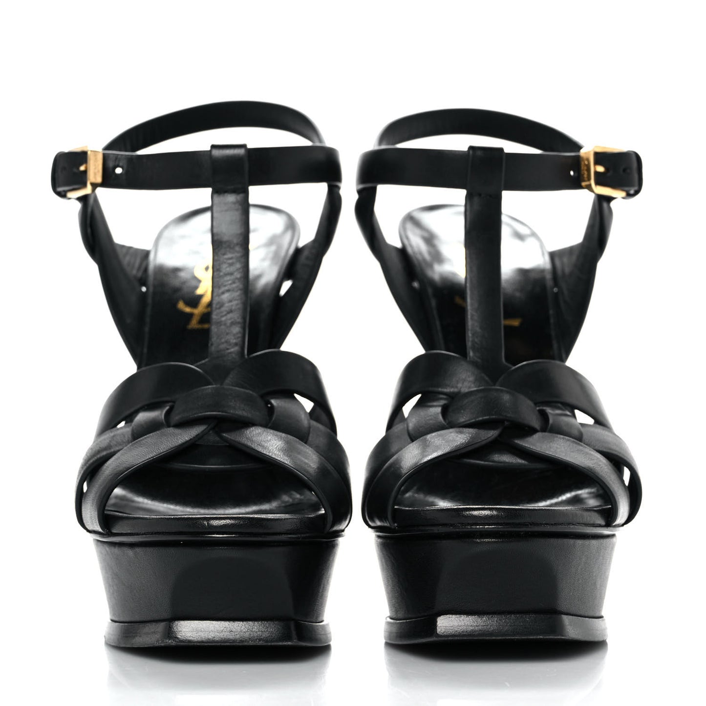 Calfskin Tribute 105 Platform Sandals 35 Black