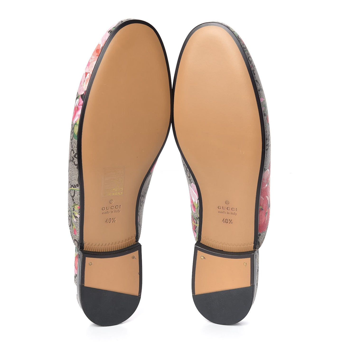 GG Supreme Monogram Blooms Womens Princetown Slippers 40.5 Beige Multicolor Dry Rose