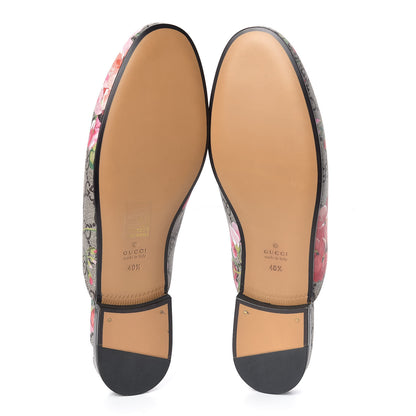 Gucci GG Supreme Monogram Blooms Womens Princetown Slippers 40.5 Beige Multicolor Dry Rose 5 of 9