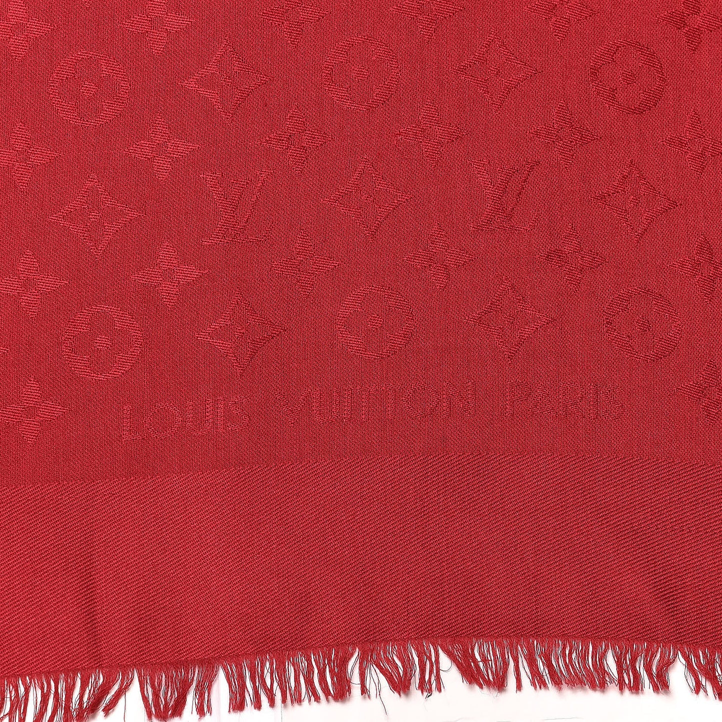 Silk Wool Monogram Shawl Pomme D'Amour