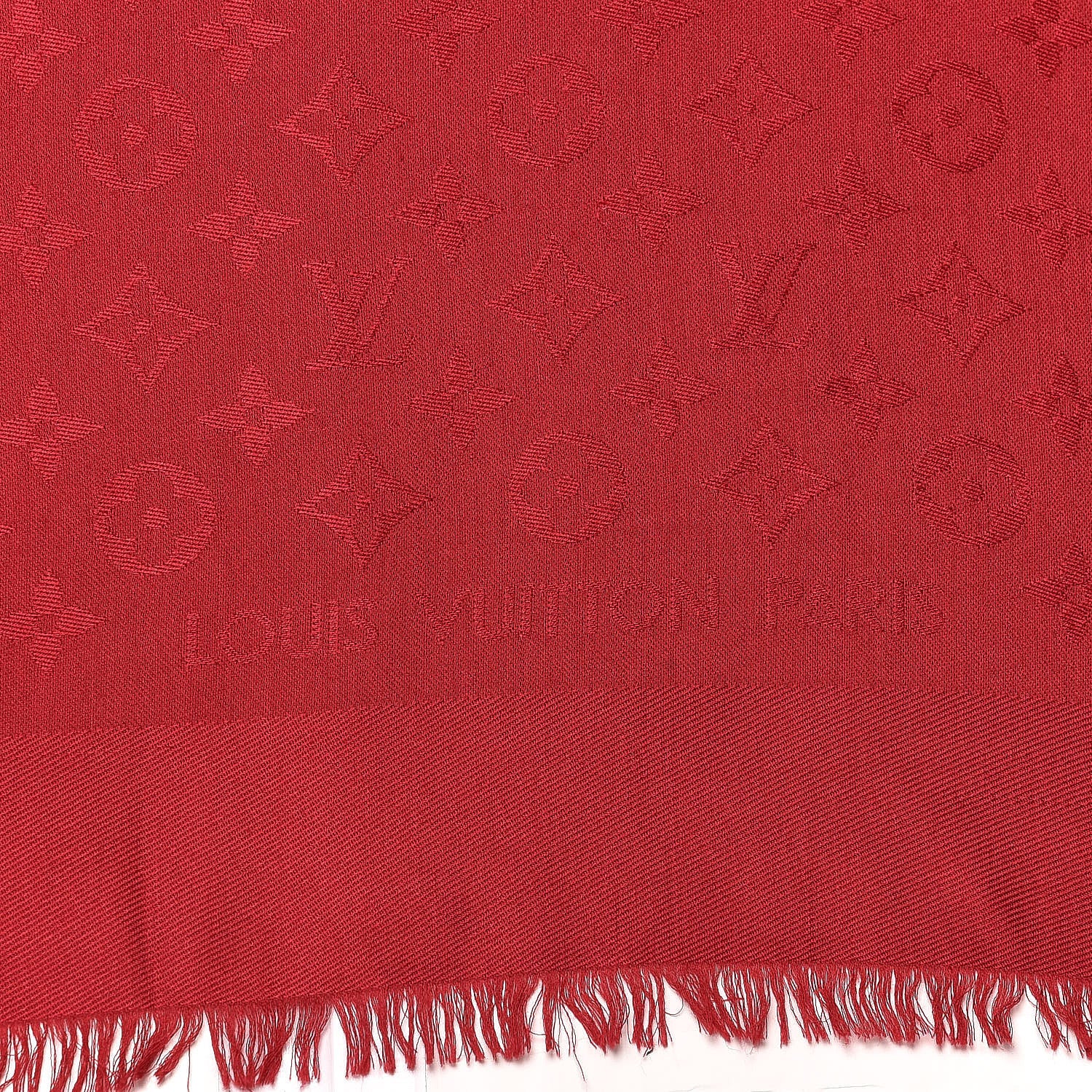 Louis Vuitton Silk Wool Monogram Shawl Pomme D'Amour 4 of 4
