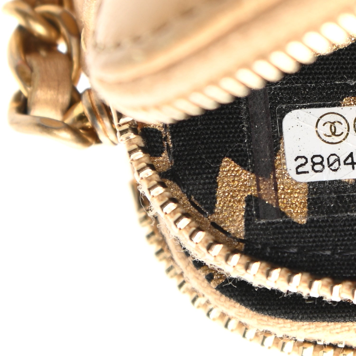 Chanel Metallic Lambskin Quilted Graffiti Small Clutch With Chain Gold 7 of 9