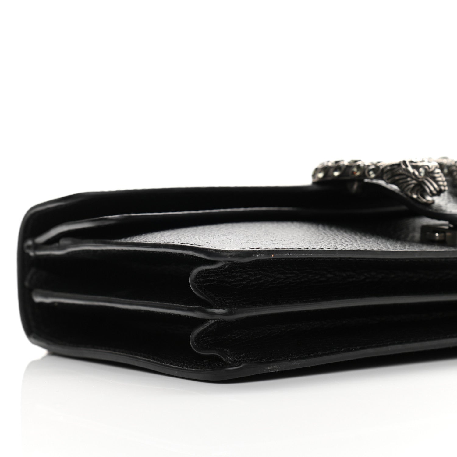 Gucci Pebbled Calfskin Small Dionysus Shoulder Bag Black 10 of 17