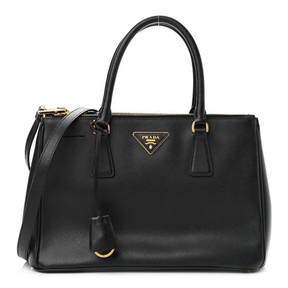 Prada Saffiano Medium Galleria Double Zip Tote Black 1 of 12