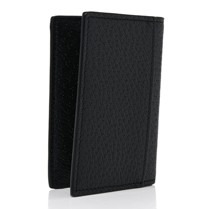 Gucci Calfskin Boar Effect GG Marmont Card Case Black 3 of 8