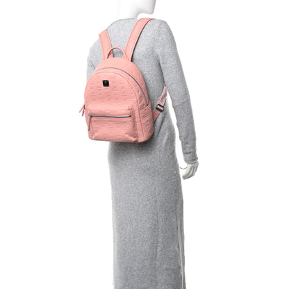 MCM Calfskin Ottomar Monogram Small Backpack Pink 2 of 13