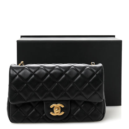 Chanel Lambskin Quilted Mini Rectangular Pearl Crush Flap Black 11 of 11