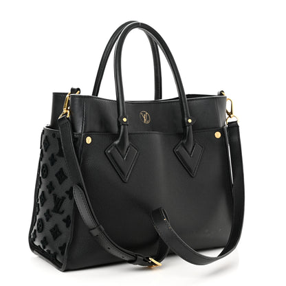 Louis Vuitton Calfskin Monogram Tufting On My Side Black 3 of 14