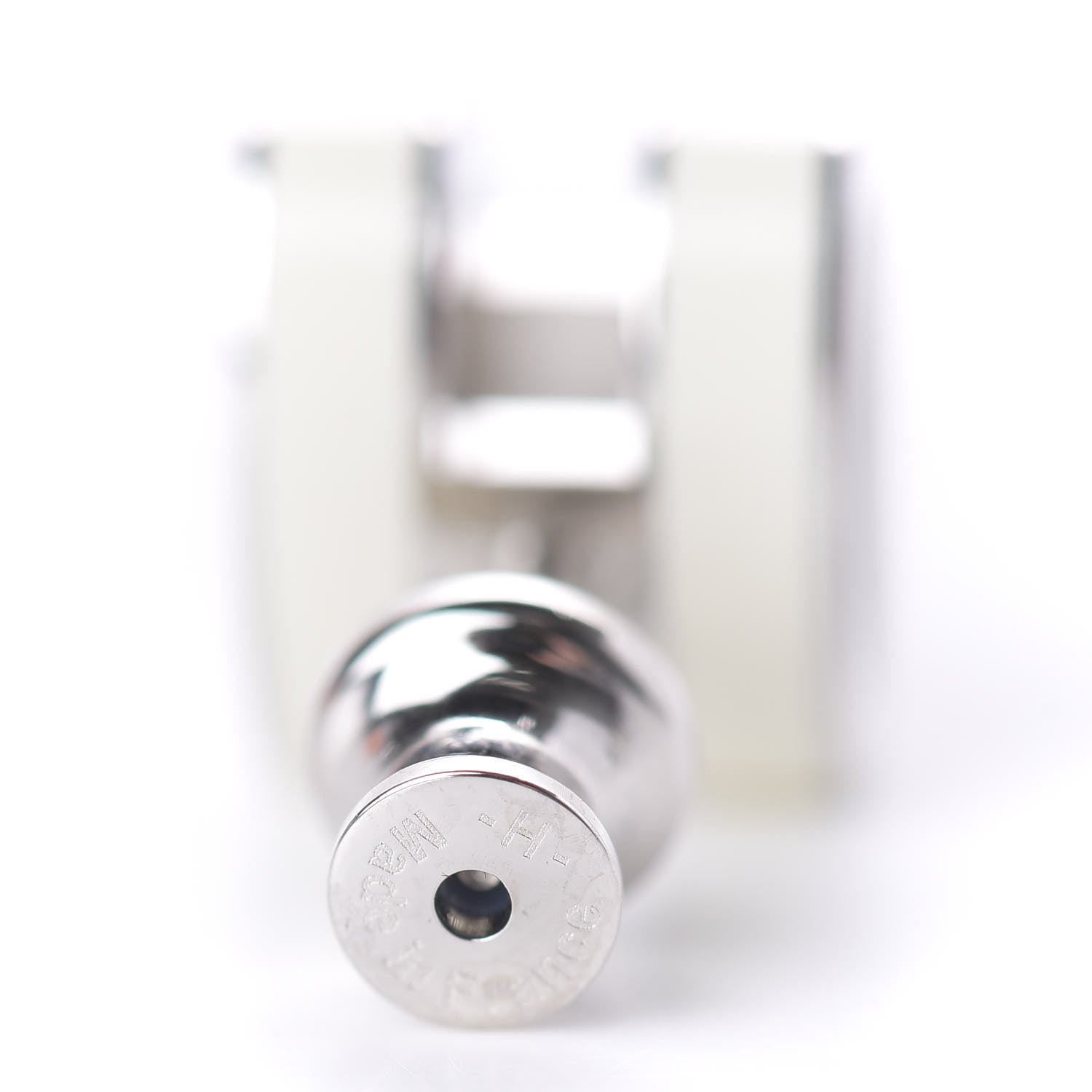 Hermes Palladium Lacquered Pop H Earrings White 6 of 7