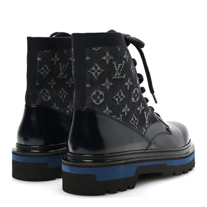Louis Vuitton Denim Mens LV Ranger Ankle Boots 9 9 Dark Blue 5 of 9