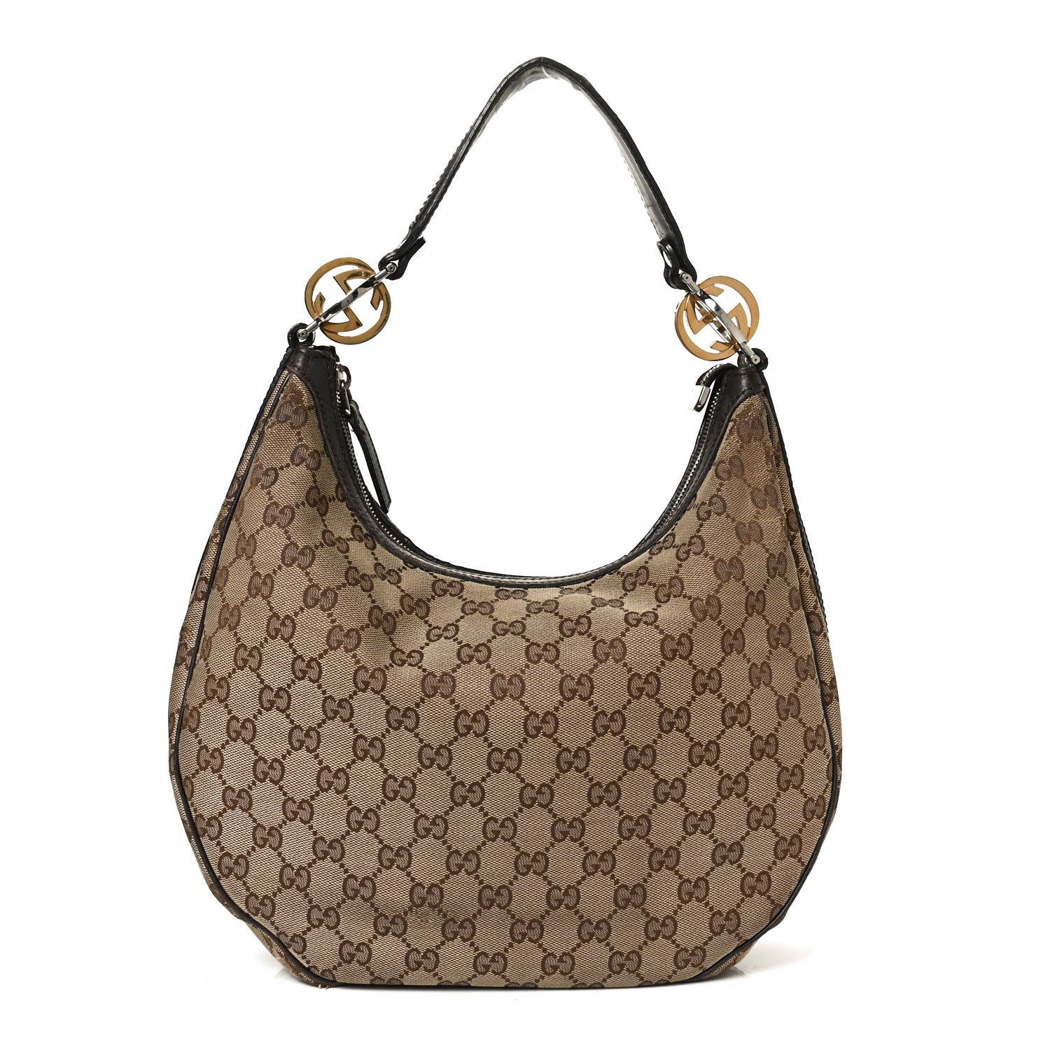 Gucci Monogram GG Twins Hobo Dark Brown 1 of 12