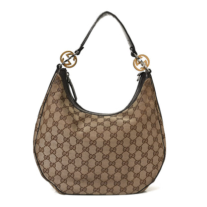 Gucci Monogram GG Twins Hobo Dark Brown 1 of 12
