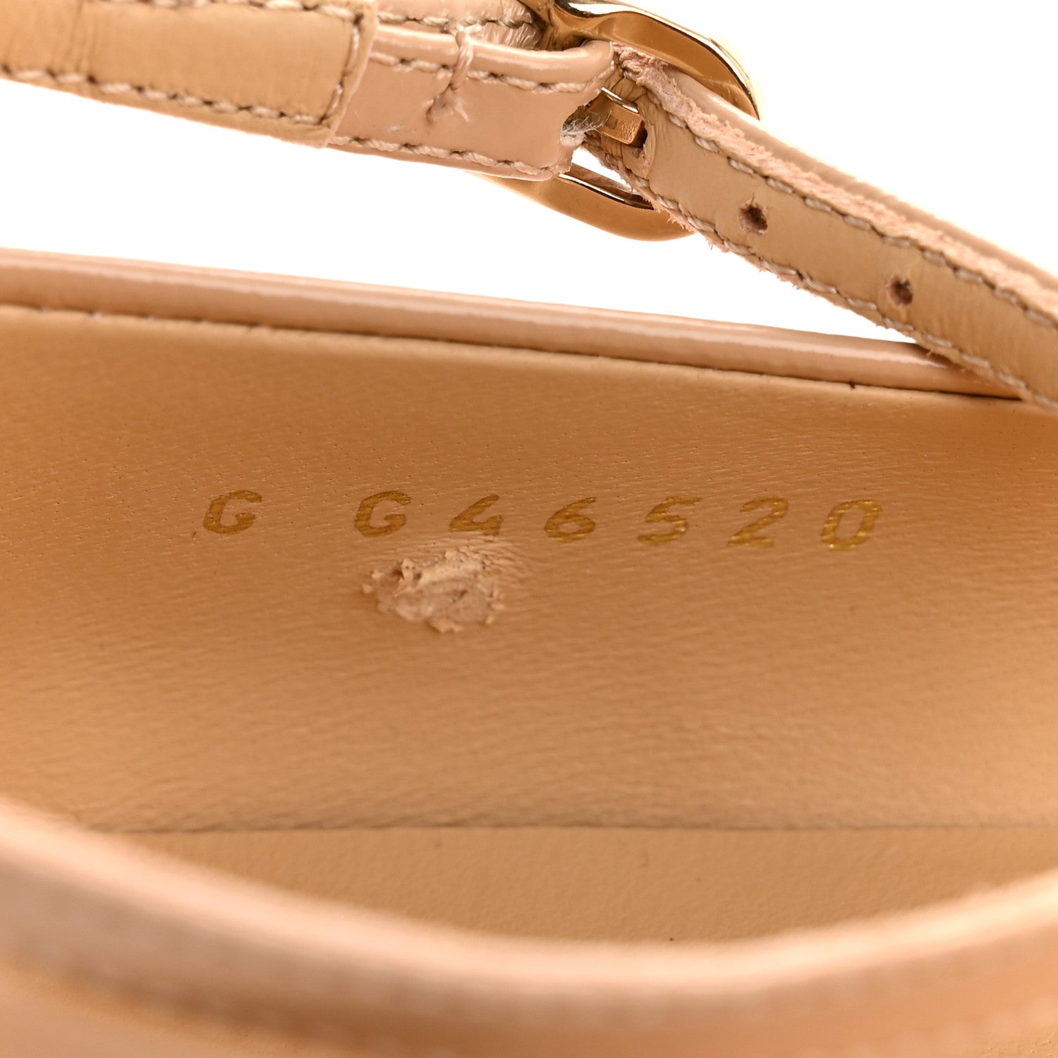 Chanel Shiny Calfskin Camellia Ankle Strap Ballerina Flats 36 Beige 9 of 10