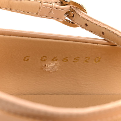 Chanel Shiny Calfskin Camellia Ankle Strap Ballerina Flats 36 Beige 9 of 10