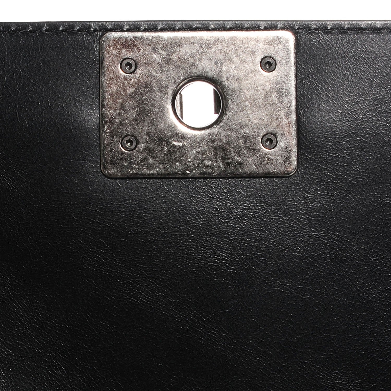 Chanel Calfskin Quilted Medium Top Handle Boy Flap Black 6 of 9