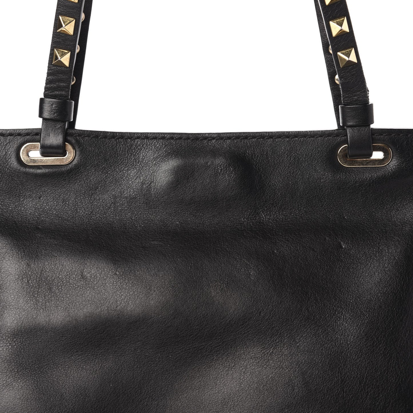 Vitello Small Rockstud Tote Black