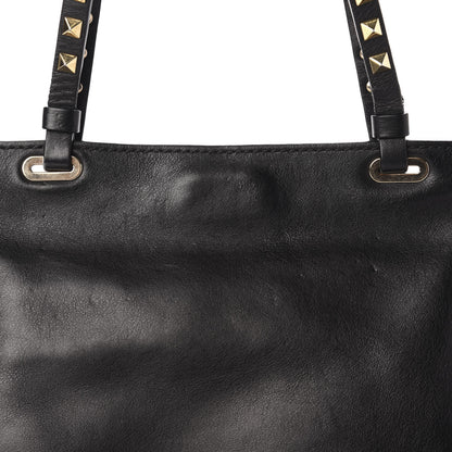 Valentino Garavani Vitello Small Rockstud Tote Black 11 of 12