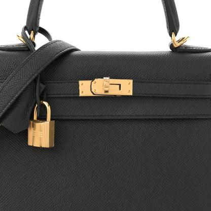 Hermes Epsom Kelly Sellier 25 Black 8 of 11