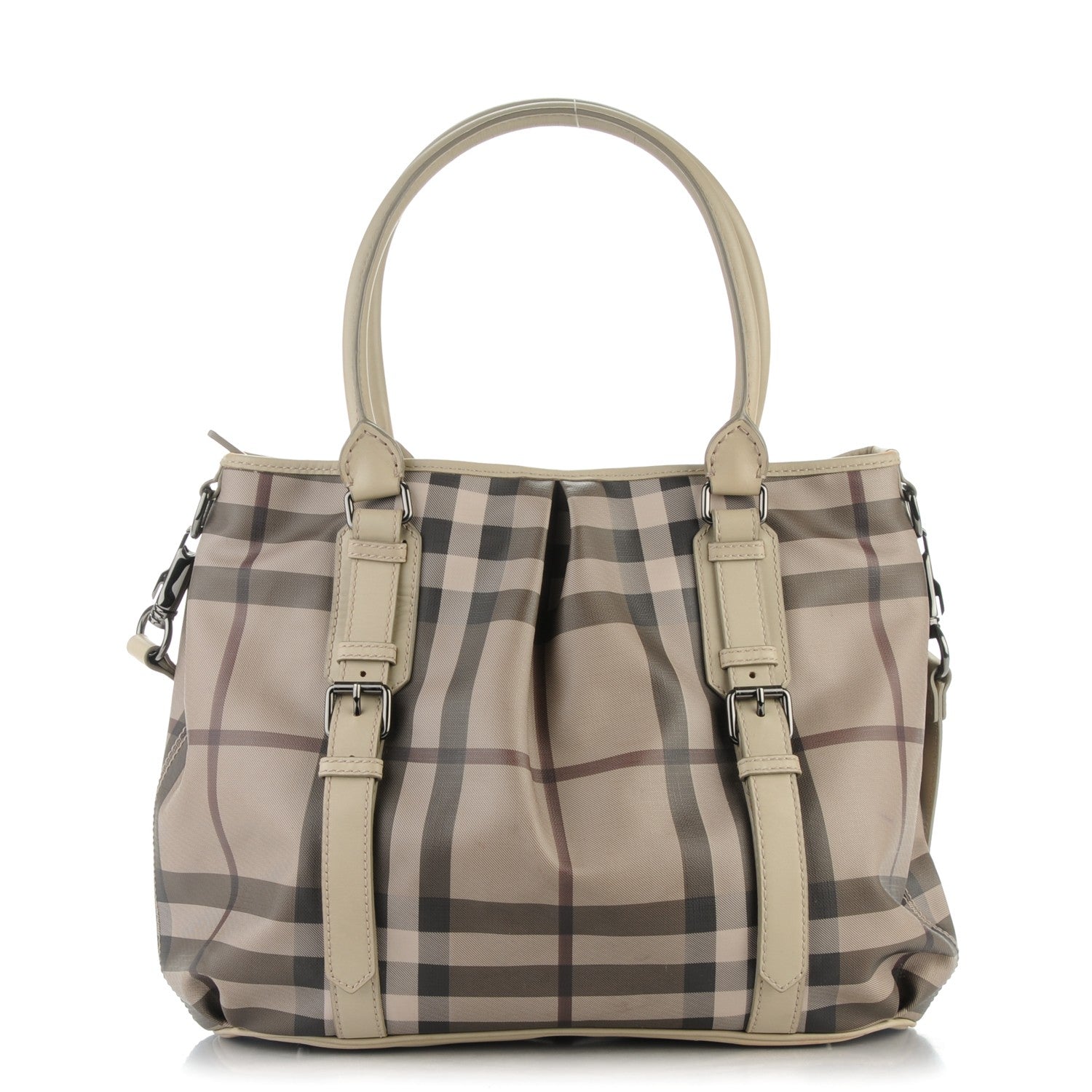 Burberry Smoked Check Large Northfield Tote Trench 1 of 10