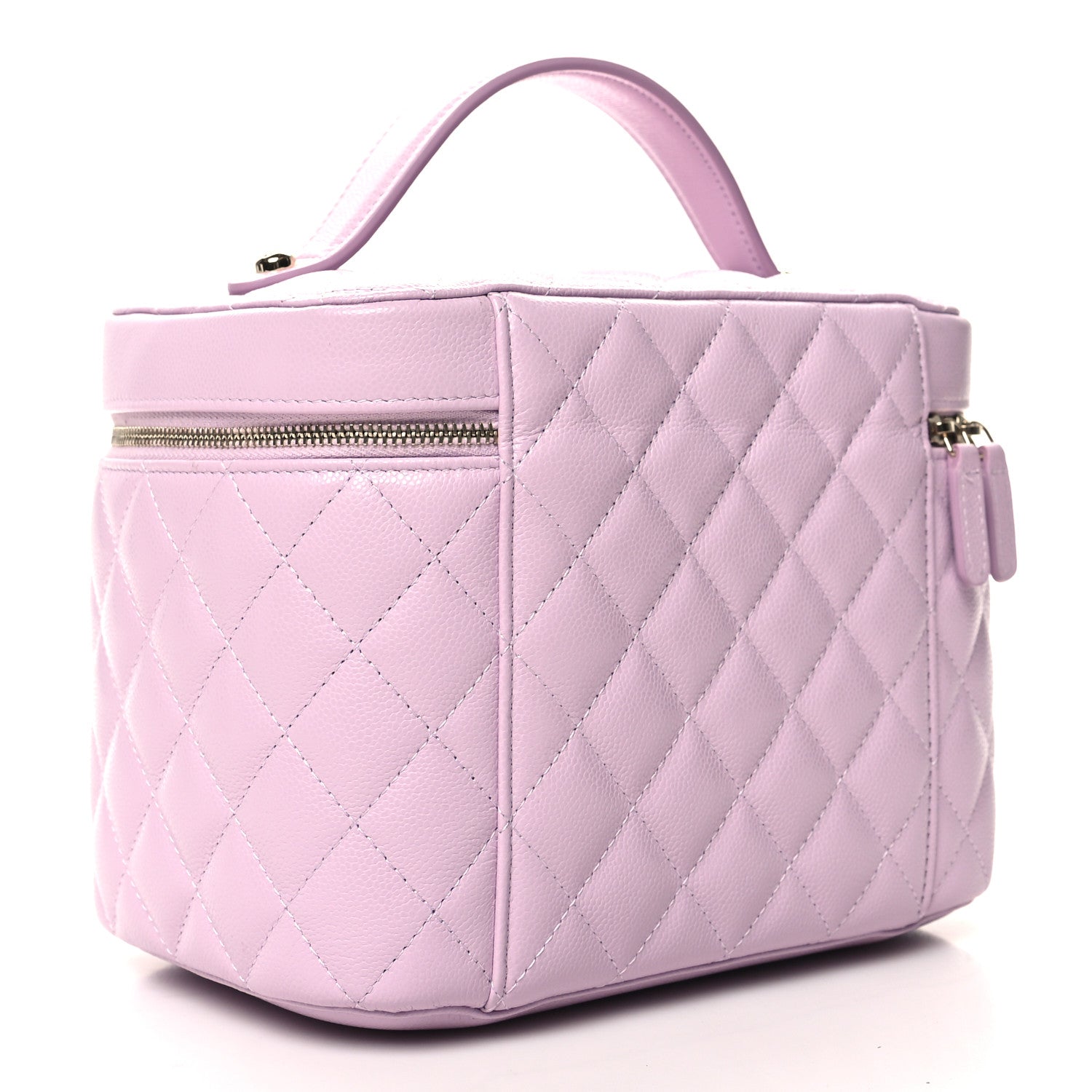 Chanel Caviar Quilted Large Vanity Pouch Light Purple 4 of 11