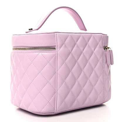 Chanel Caviar Quilted Large Vanity Pouch Light Purple 4 of 11