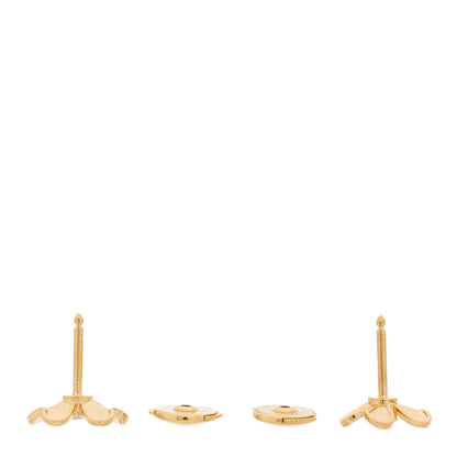 Van Cleef & Arpels 18K Yellow Gold Diamond Mini Frivole Earrings 3 of 4