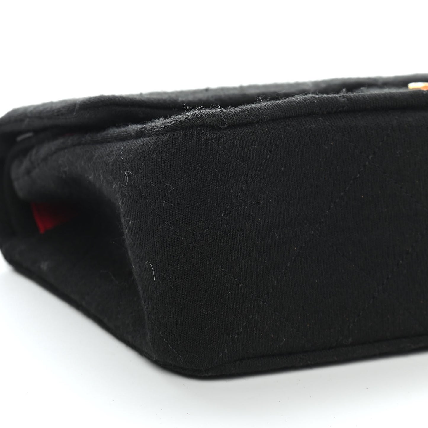 Jersey Quilted Medium Double Flap Black