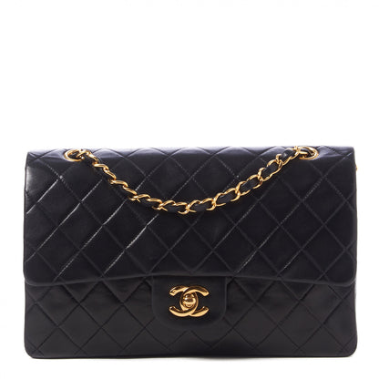 Chanel Lambskin Quilted Medium Double Flap Black 1 of 10