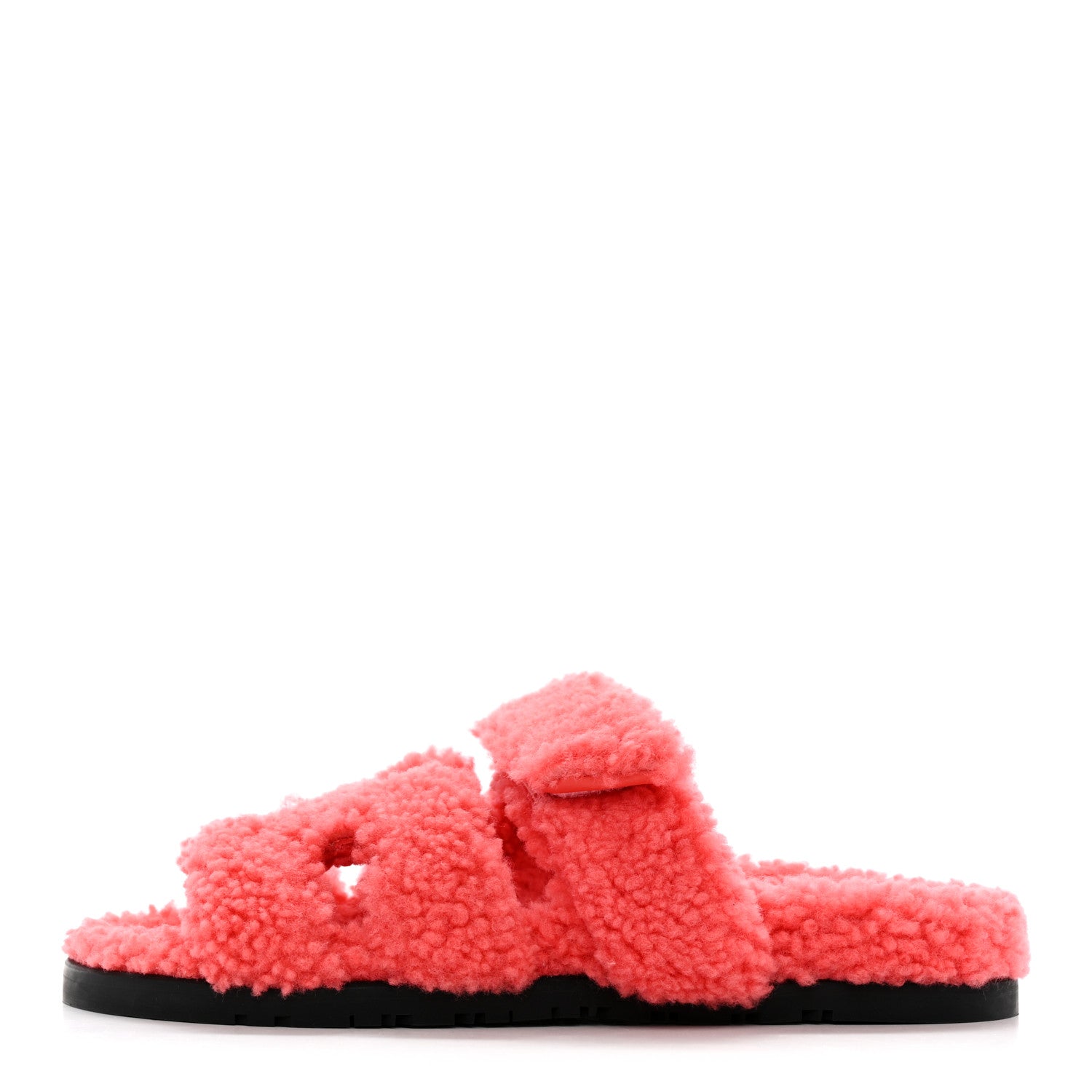 Hermes Woolskin Womens Chypre Sandals 38 Rose Du Desert 1 of 10