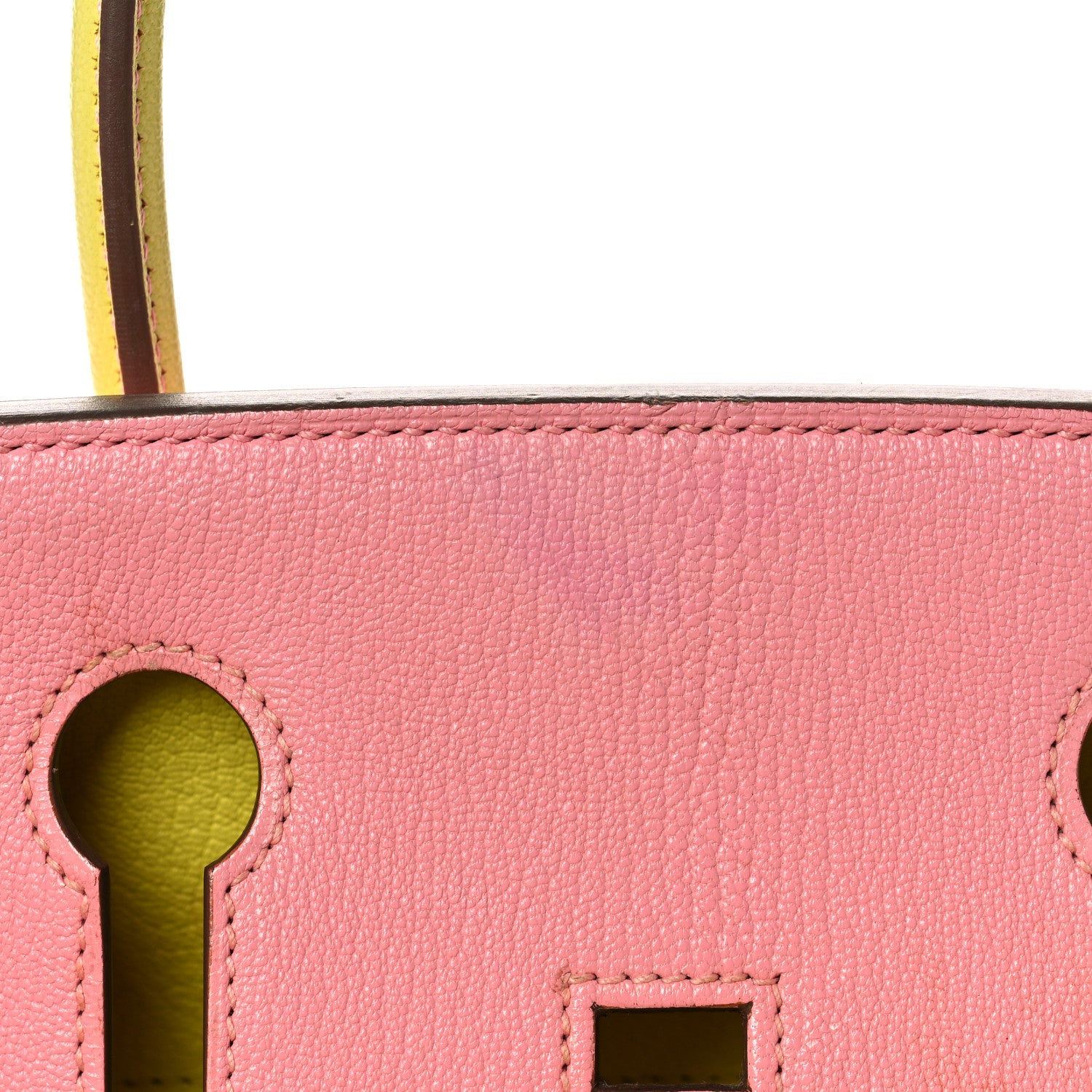 Hermes Chevre Mysore Horseshoe Birkin 30 Rose Confetti Soufre 36 of 47