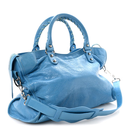 Balenciaga Agneau Classic Silver Hardware City Bleu Azur Clair 3 of 10