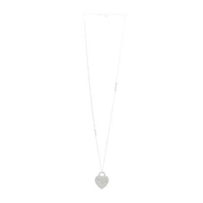 Tiffany Sterling Silver Return To Tiffany Etched Heart and Arrow Tag Pendant Necklace 3 of 5