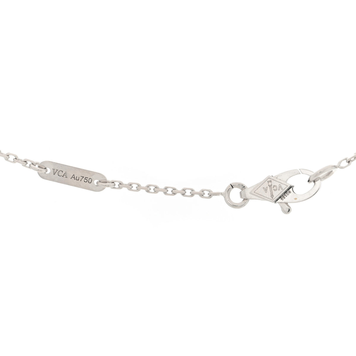 18K White Gold Turquoise Sweet Alhambra Butterfly Pendant Necklace
