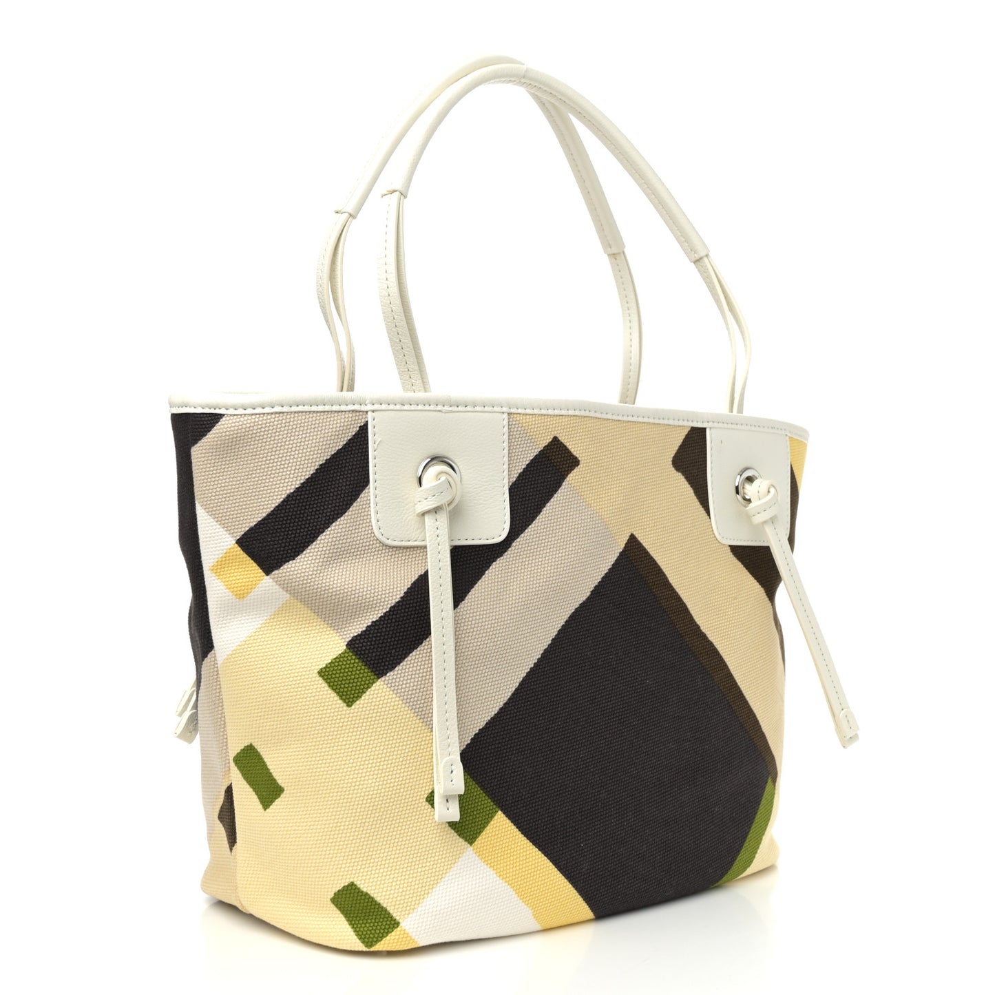 Canvas Mega Check Seaton Tote Bright Fern