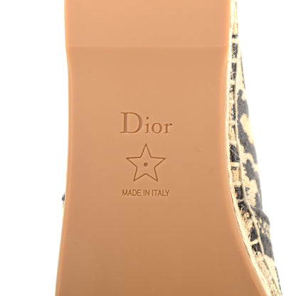 Christian Dior Cotton Embroidered Leopard Print Granville Espadrille 35.5 Natural 14 of 16
