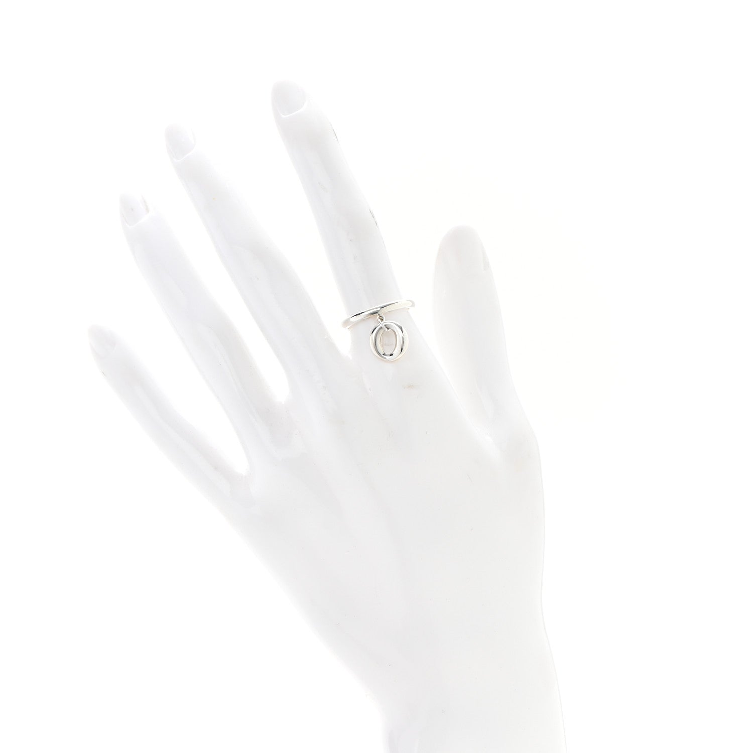 Tiffany Sterling Silver Elsa Peretti Sevillana Dangle Ring 49 5 2 of 5