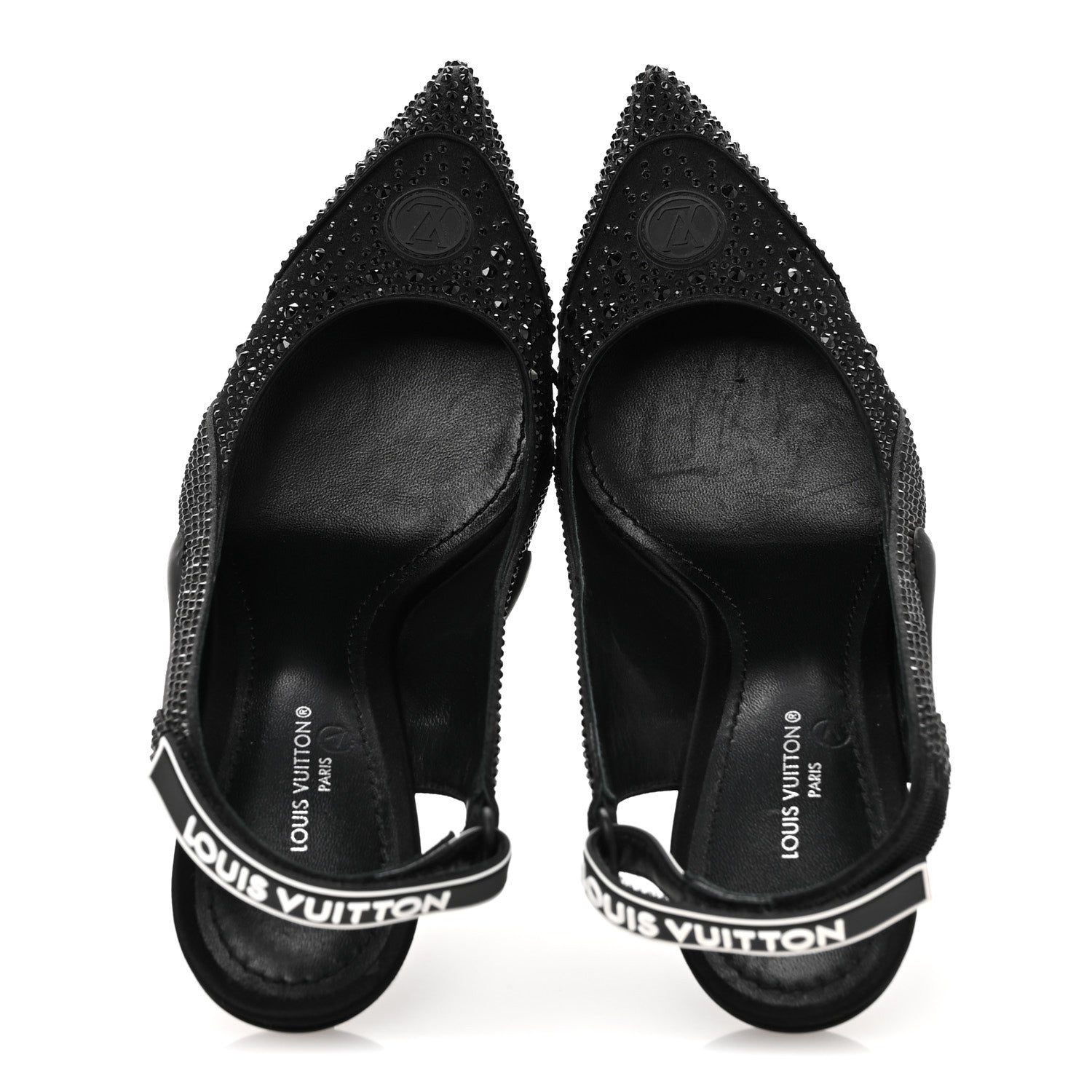 Louis Vuitton Satin Embellished Archlight Slingback Pumps 36 Black 2 of 9