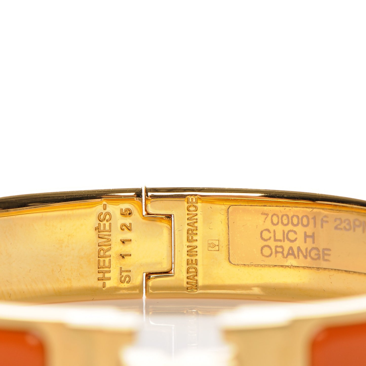 Enamel Narrow Clic Clac H Bracelet PM Orange