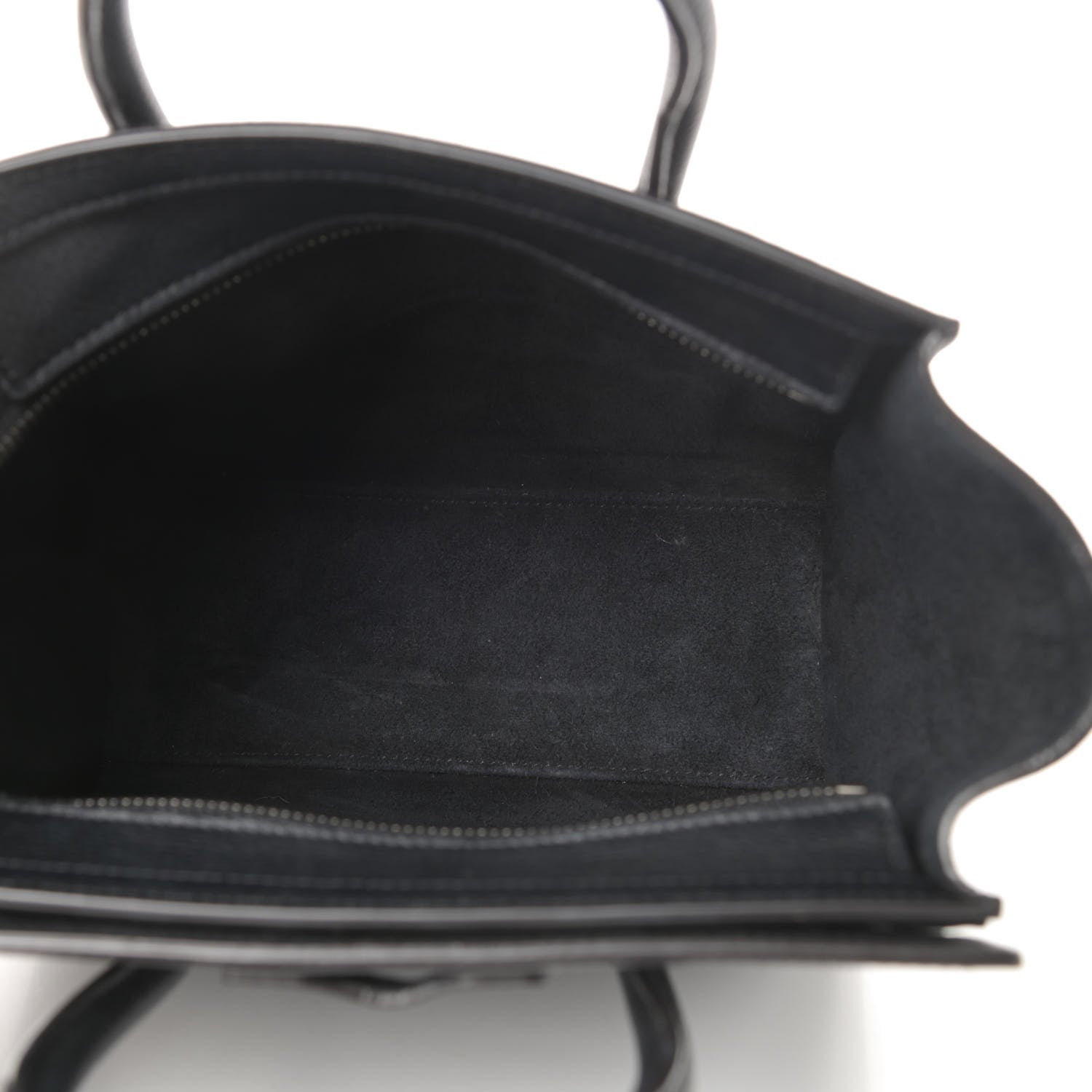 Celine Drummed Calfskin Nano Luggage Black 5 of 13