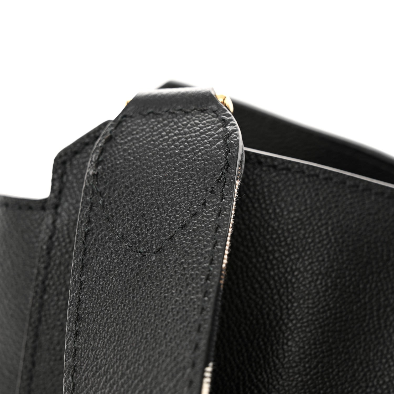 Burberry Soft Grain Calfskin Medium Buckle Tote Black 10 of 12